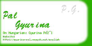 pal gyurina business card